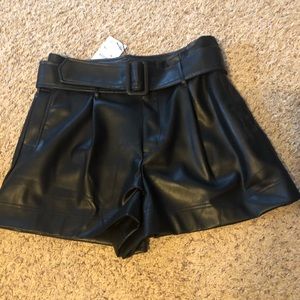 Black Faux leather shorts from Zara.  Brand new.